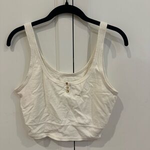 BDG Cream Crop Tank Top
